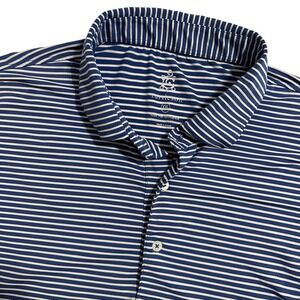 Turtleson stripe polo SKY/NAVY/WHITE Size 2XL XXL‎